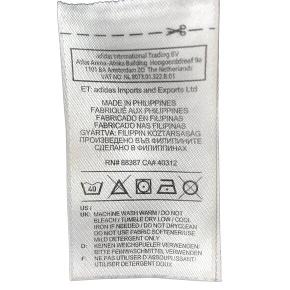 ADIDAS Black And White Athletic Top Size M - Picture 7 of 7